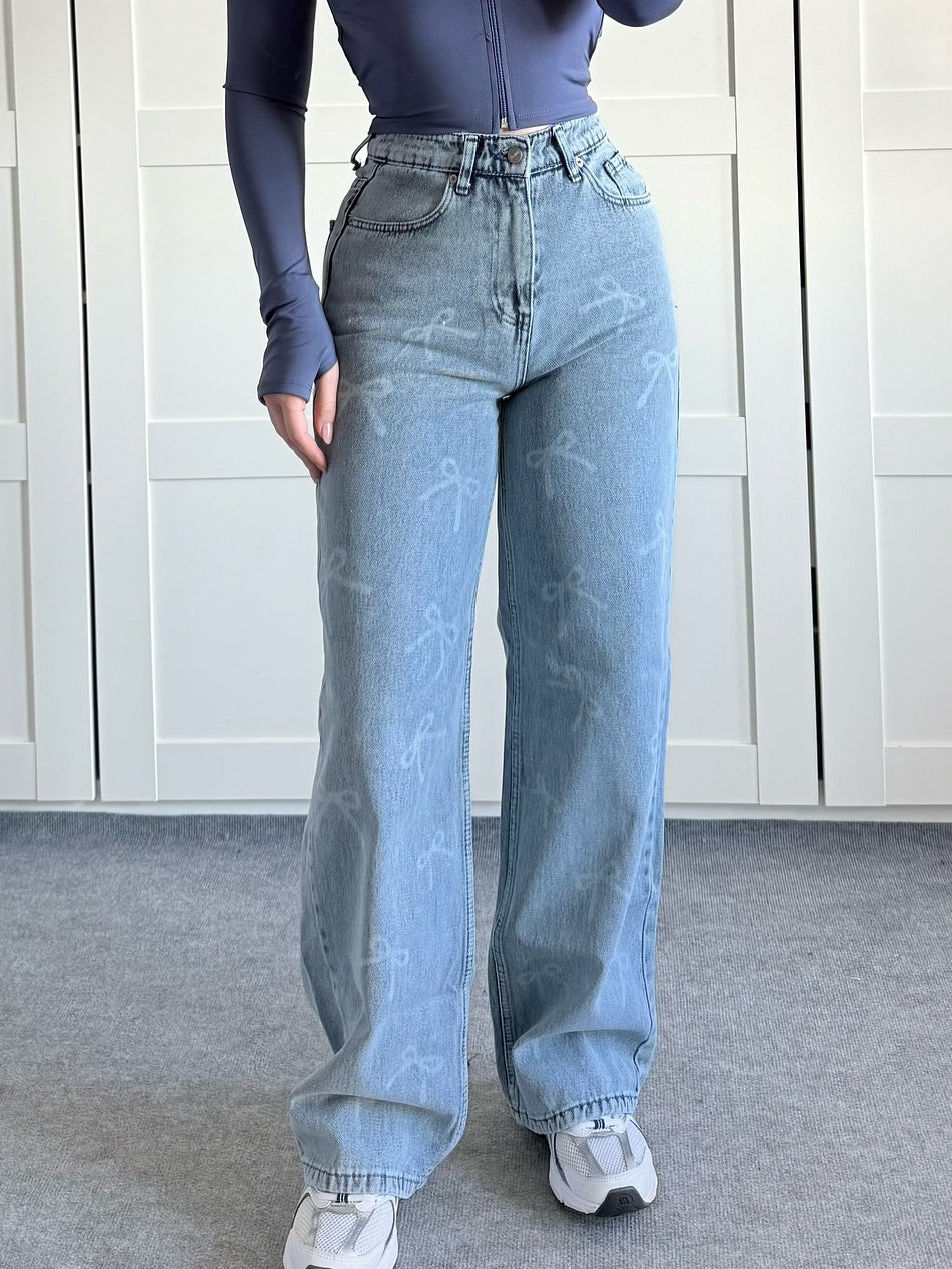 Bow Washed Jeans