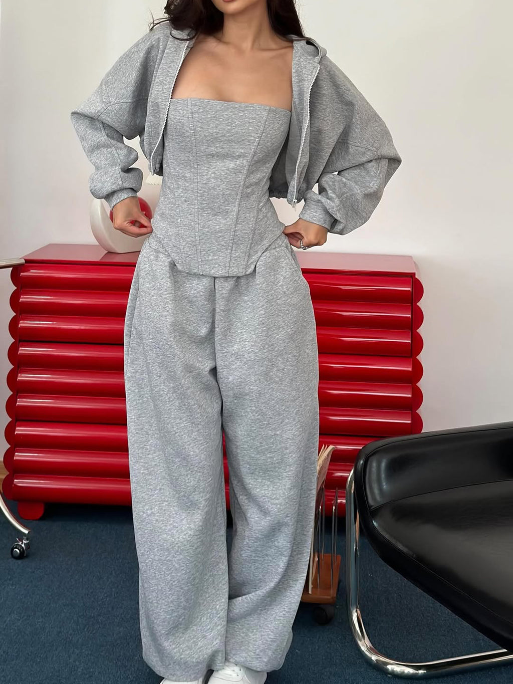 Gray Three-Piece Set